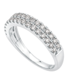 Macy's Certified Diamond Multi-row Band (3/4 Ct. T.w.) In 14k White Gold In Gold