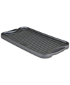 Viking 20" Pre-seasoned Cast Iron Reversible Grill/griddle Pan In Gray