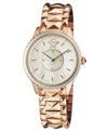 Gevril Women's Siena Swiss Quartz Ion Plating Rose Stainless Steel Bracelet Watch 38mm In Pink