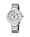 Gevril Gv2 Women's Rome Silver-tone Stainless Steel Swiss Quartz Bracelet Watch 36 Mm In Gray
