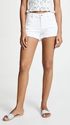 7 For All Mankind Cutoff Denim Shorts In Prince St In Clean White