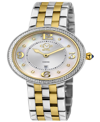 Gevril Women's Verona Swiss Quartz Tow-tone Stainless Steel Bracelet Watch 37mm In Pink