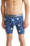 Tommy John Second Skin 8-inch Boxer Briefs In Bright White Stars