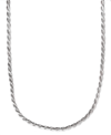 MACY'S MEN'S STERLING SILVER NECKLACE, 22" 4-1/2MM ROPE CHAIN