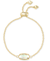 KENDRA SCOTT 14K GOLD-PLATED STONE SLIDER BRACELET