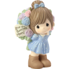 Precious Moments Love You Bunches Mom Girl Figurine Bisque Porcelain 183004 In Blue