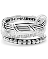 PETER THOMAS ROTH 3-PC. SET WHITE TOPAZ CONNECTED STACKING RINGS (1-1/4 CT. T.W.) IN STERLING SILVER