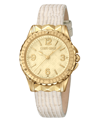 ROBERTO CAVALLI BY FRANCK MULLER WOMEN'S SWISS QUARTZ BEIGE LEATHER STRAP WATCH, 34MM