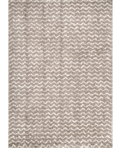 Nuloom Sahara Shag Mlsh02d 5' X 8' Area Rug In Cream