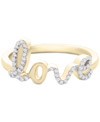 WRAPPED DIAMOND LOVE RING (1/6 CT. T.W.) IN 14K GOLD OR 14K WHITE GOLD, CREATED FOR MACY'S