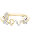 Wrapped Diamond Love Ring (1/6 Ct. T.w.) In 14k Gold Or 14k White Gold, Created For Macy's In Gold