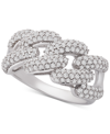 WRAPPED IN LOVE WRAPPED IN LOVE DIAMOND LINK DETAIL STATEMENT RING (1 CT. T.W.) IN STERLING SILVER, CREATED FOR MACY