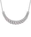 Wrapped In Love Diamond Link Detail 18" Pendant Necklace (1 Ct. T.w.) In Sterling Silver, Created For Macy's In Silver