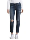 7 FOR ALL MANKIND Gwenevere Distressed Skinny Jeans,0400092022812