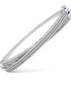 WRAPPED IN LOVE WRAPPED IN LOVE DIAMOND MULTI-ROW CROSSOVER BANGLE BRACELET (1 CT. T.W.) IN STERLING SILVER, CREATED