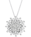 WRAPPED IN LOVE WRAPPED IN LOVE DIAMOND STARBURST 20" PENDANT NECKLACE (1-1/2 CT. T.W.) IN 14K WHITE GOLD, CREATED F