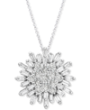 Wrapped In Love Diamond Starburst 20" Pendant Necklace (1-1/2 Ct. T.w.) In 14k White Gold Or 14k Yellow Gold, Create In Gold