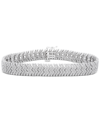 Macy's Diamond Chevron Bracelet (3 Ct. T.w.) In Sterling Silver