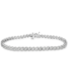 Macy's Diamond Tennis Bracelet (1 Ct. T.w.) In 10k White Gold In Gold