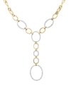 WRAPPED IN LOVE WRAPPED IN LOVE DIAMOND OVAL LINK 20" LARIAT NECKLACE (1 CT. T.W.) IN 14K GOLD-PLATED STERLING SILVE