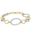 WRAPPED IN LOVE WRAPPED IN LOVE DIAMOND OVAL LINK BRACELET (1 CT. T.W.) IN 14K GOLD-PLATED STERLING SILVER, CREATED 
