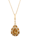 Macy's Multi-gemstone Teardrop 18" Pendant Necklace (1 Ct. T.w.) In Sterling Silver (also In Blue Topaz, Pi In Orange