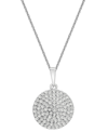 Wrapped In Love Diamond Circle Pendant Necklace (1/2 Ct. T.w.) In 14k White Gold, 16" + 4" Extender, Created For Mac In Gold