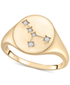 Wrapped Diamond Cancer Constellation Ring (1/20 Ct. T.w.) In 10k Gold, Created For Macy's In Gold