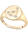 WRAPPED DIAMOND CAPRICORN CONSTELLATION RING (1/20 CT. T.W.) IN 10K GOLD, CREATED FOR MACY'S