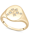 WRAPPED DIAMOND AQUARIUS CONSTELLATION RING (1/20 CT. T.W.) IN 10K GOLD, CREATED FOR MACY'S