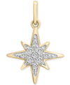 WRAPPED DIAMOND FANCY STAR CHARM PENDANT (1/20 CT. T.W.) IN 10K GOLD, CREATED FOR MACY'S