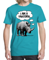 Buzz Shirts Men's Rhino Unicorn Graphic T-shirt In Blue