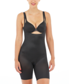 Spanx Thinstincts Open Bust Mid Thigh Bodysuit In Black