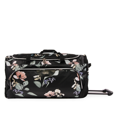 Bebe 30" Rolling Duffle Bag In Black Floral