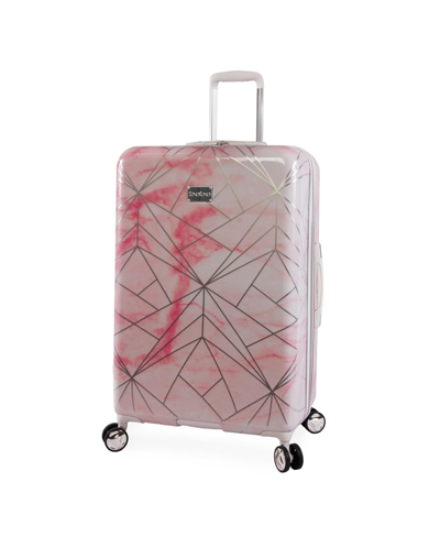 Bebe Alana 29in Large Spinner Luggage In Pink Marble