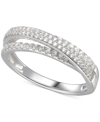 Macy's Cubic Zirconia Split-band Ring In Sterling Silver In Gold