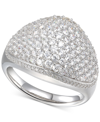 MACY'S CUBIC ZIRCONIA PAVE DOME RING IN STERLING SILVER