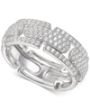 MACY'S CUBIC ZIRCONIA (1-1/3 CTTW) PAVE BAND IN STERLING SILVER