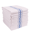 Kaf Home Farmhouse Stripe Towel, Set Of 12 In Blue