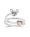 DISNEY CRYSTAL MICKEY MOUSE HEAD WITH HEART BYPASS RING