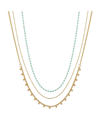 UNWRITTEN 14K GOLD FLASH PLATED 3-PIECES LAYERED CHAIN NECKLACE SET