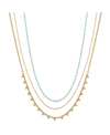 Unwritten 14k Gold Flash Plated 3-pieces Layered Chain Necklace Set In Yellow
