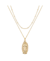 Unwritten 14k Gold Flash Plated Virgin Mary Layered Pendant Necklace In Gold