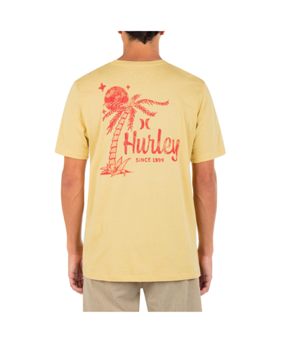 Hurley Men's Everyday Tropic Nights Short Sleeves T-shirt In Dusty Cheddar