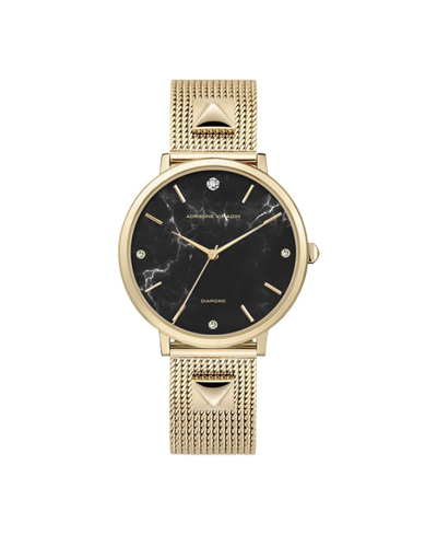 Adrienne Vittadini Women's Gold-tone Metal Strap Watch 36mm In Gold Tone