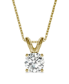 CHARLES & COLVARD MOISSANITE SOLITAIRE PENDANT 1 CT. T.W. DIAMOND EQUIVALENT IN 14K WHITE OR YELLOW GOLD