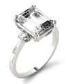 Charles & Colvard Moissanite Emerald Engagement Ring (3-3/4 Ct. Tw.) In 14k White Gold In Gold