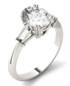 Charles & Colvard Moissanite Oval Engagement Ring (2-1/2 Ct. Tw. Diamond Equivalent) In 14k White Gold In Gold