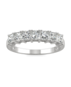 Charles & Colvard Moissanite Square Anniversary Band 1-1/4 Ct. T.w. Diamond Equivalent In 14k White Gold In Gold