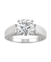 Charles & Colvard Moissanite Solitaire Ring 1-9/10 Ct. T.w. Diamond Equivalent In 14k White Gold In Gold
